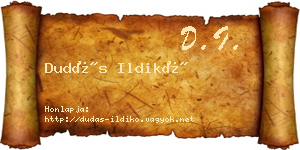 Dudás Ildikó névjegykártya