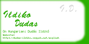 ildiko dudas business card